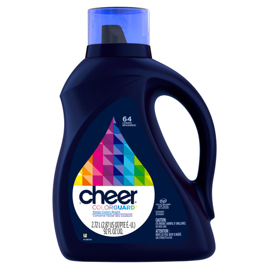 Cheer Liquid Laundry Detergent 64 loads 92 fl oz, HE Compatible
