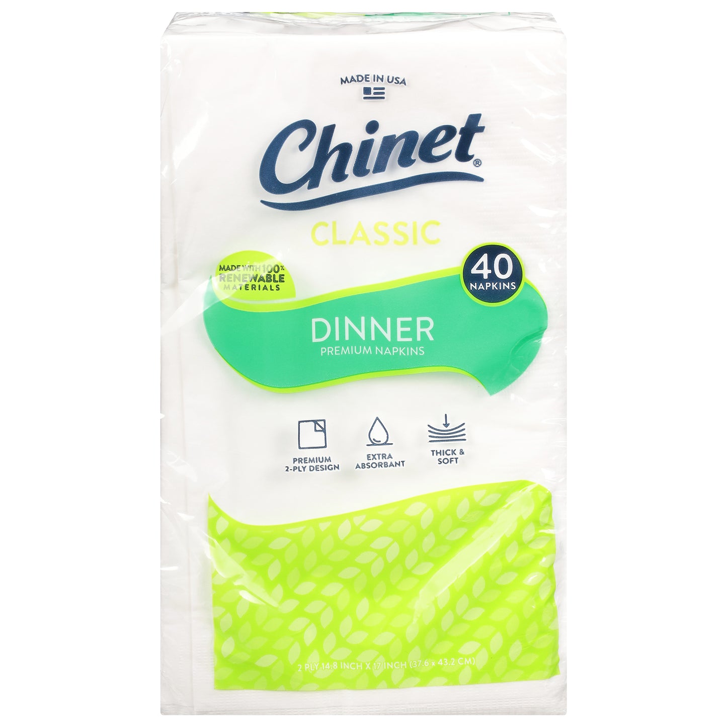 Chinet 2 Ply Premium Classic Napkins 40 ea