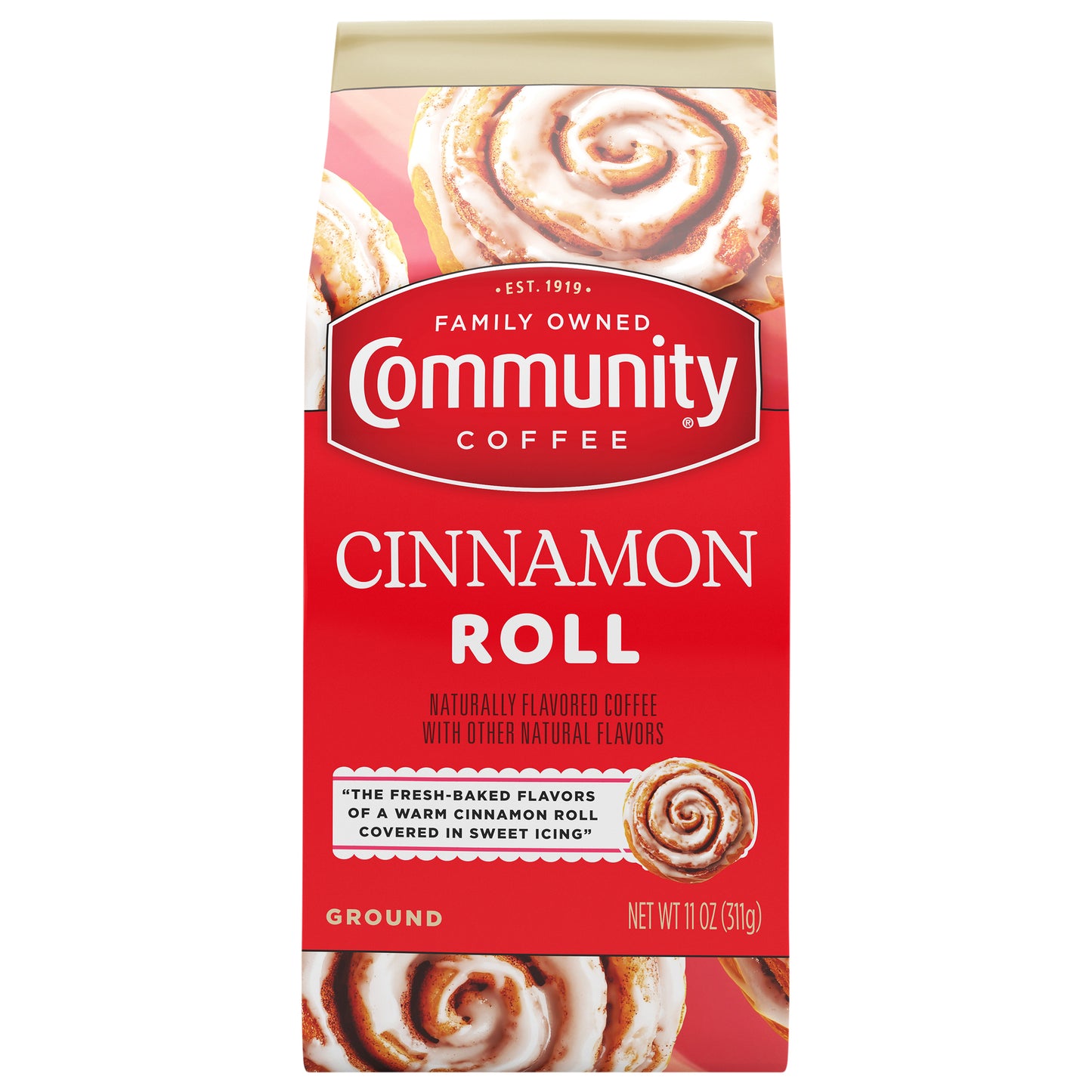 Community® Coffee Cinnamon Roll Medium Roast Ground 11 oz Bag