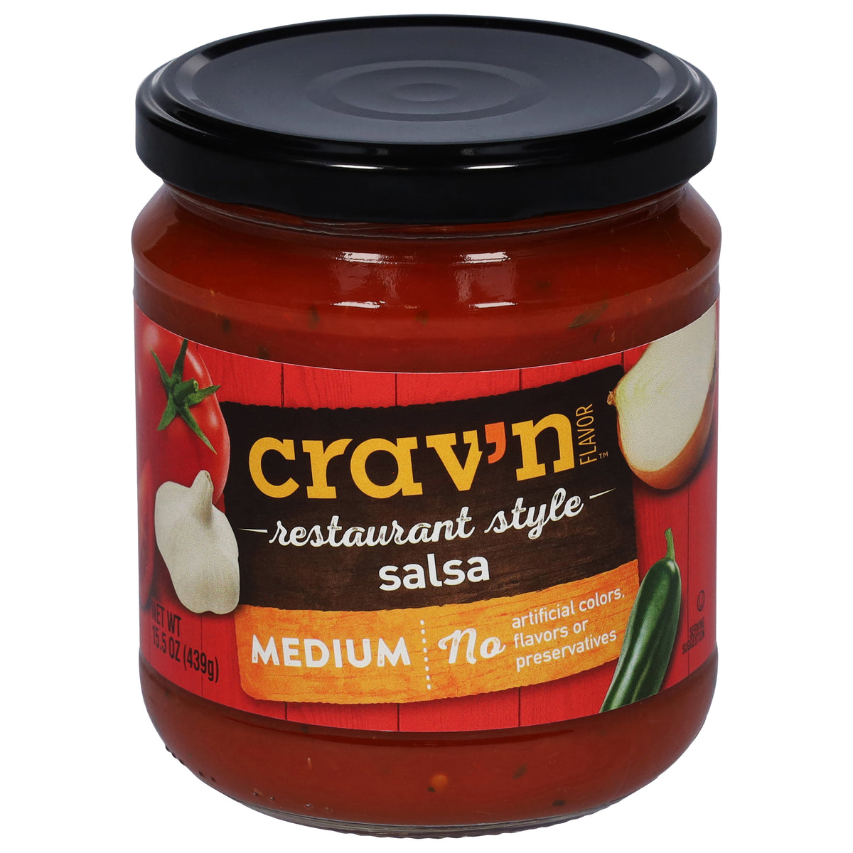 Crav'n Flavor Medium Restaurant Style Salsa 15.5 oz