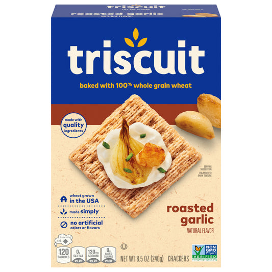 Triscuit Roasted Garlic Whole Grain Wheat Crackers, 8.5 oz