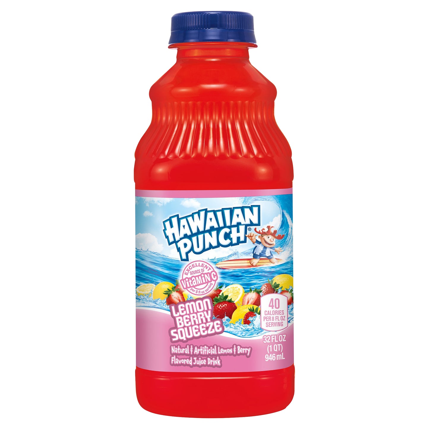 Hawaiian Punch Lemon Berry Squeeze, 32 fl oz bottle
