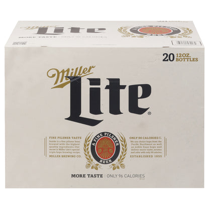 Miller Lite Beer 20 - 12 oz Bottles