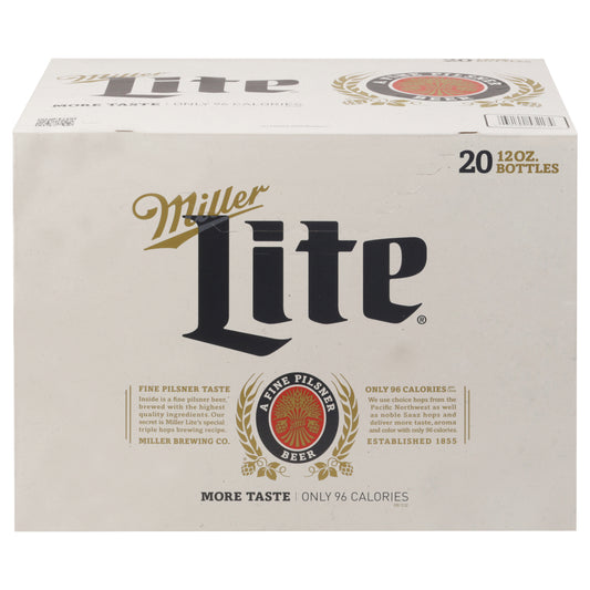 Miller Lite Beer 20 - 12 oz Bottles