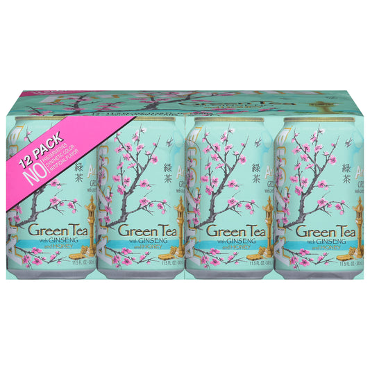 AriZona Ginseng and Honey Green Tea 12 - 11.5 fl oz Cans