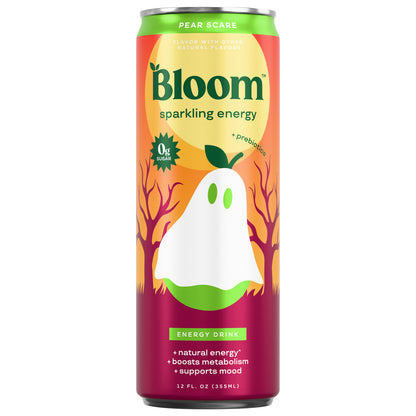 Bloom Pear Scare Limited Edition Sparkling Energy Drink, 12 fl oz can