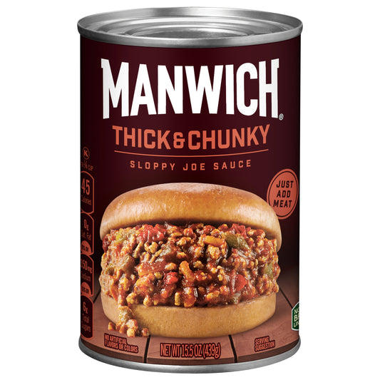 Manwich Sloppy Joe Sauce, Thick and Chunky, Canned Sauce, 15.5 OZ