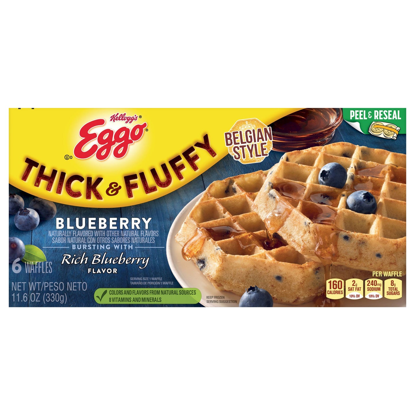 Kellogg's® Eggo® Thick and Fluffy Blueberry Frozen Waffles