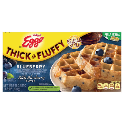 Kellogg's® Eggo® Thick and Fluffy Blueberry Frozen Waffles