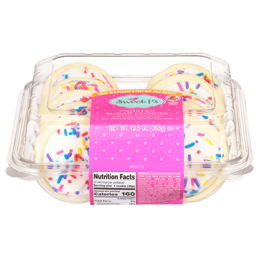 Sweet P's Bake Shop White Frosted Sugar Cookies 13.5 oz