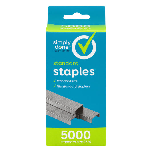 Simply Done Standard Staples 5000 ea
