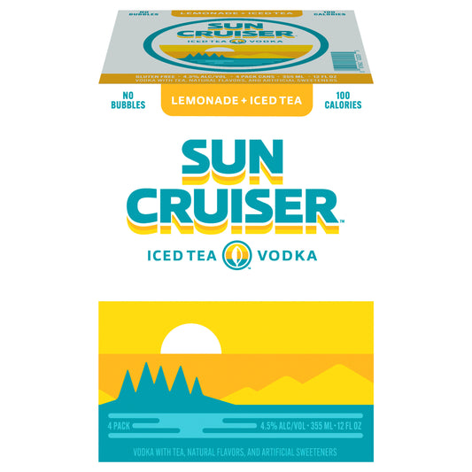 Sun Cruiser Iced Tea Vodka, Lemonade + Iced Tea (12 fl. oz. Can, 4pk.)