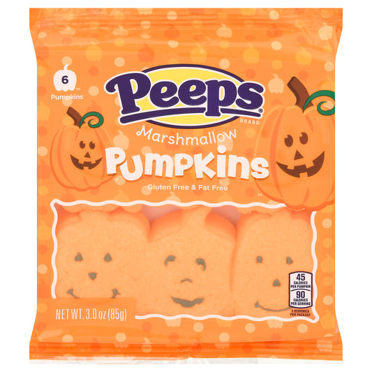 Peeps Pumpkins Marshmallow 6 ea
