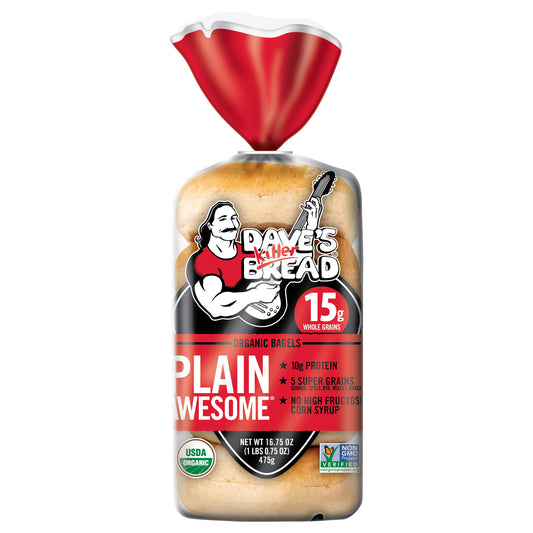 Dave's Killer Bread Organic Plain Awesome Bagels 16.75 oz