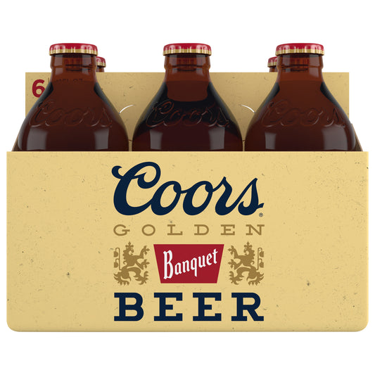 Coors Banquet Golden Beer 6 - 12 fl oz Bottles
