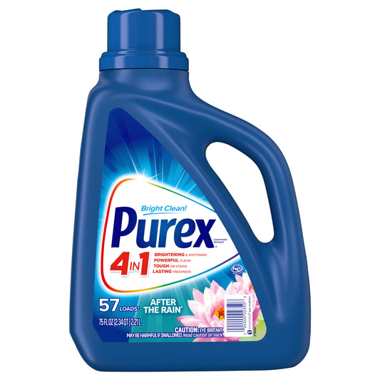 Purex Liquid Laundry Detergent, After the Rain, 75 Fluid Ounces, 57 Loads
