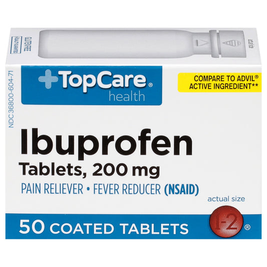 TopCare Health 200 mg Ibuprofen 50 Coated Tablets