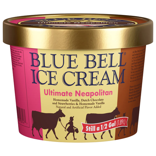 Blue Bell Ultimate Neapolitan Ice Cream 0.5 gal