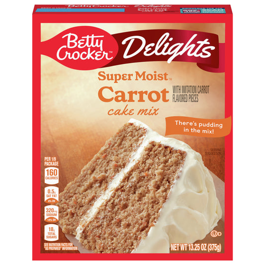 Betty Crocker Delights Super Moist Carrot Cake Mix, 13.25 oz.