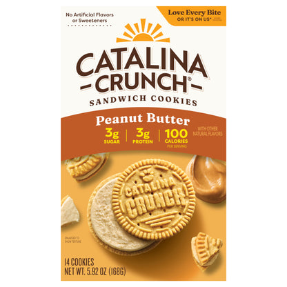 Catalina Crunch Sandwich Cookies, Peanut Butter, 5.92 oz