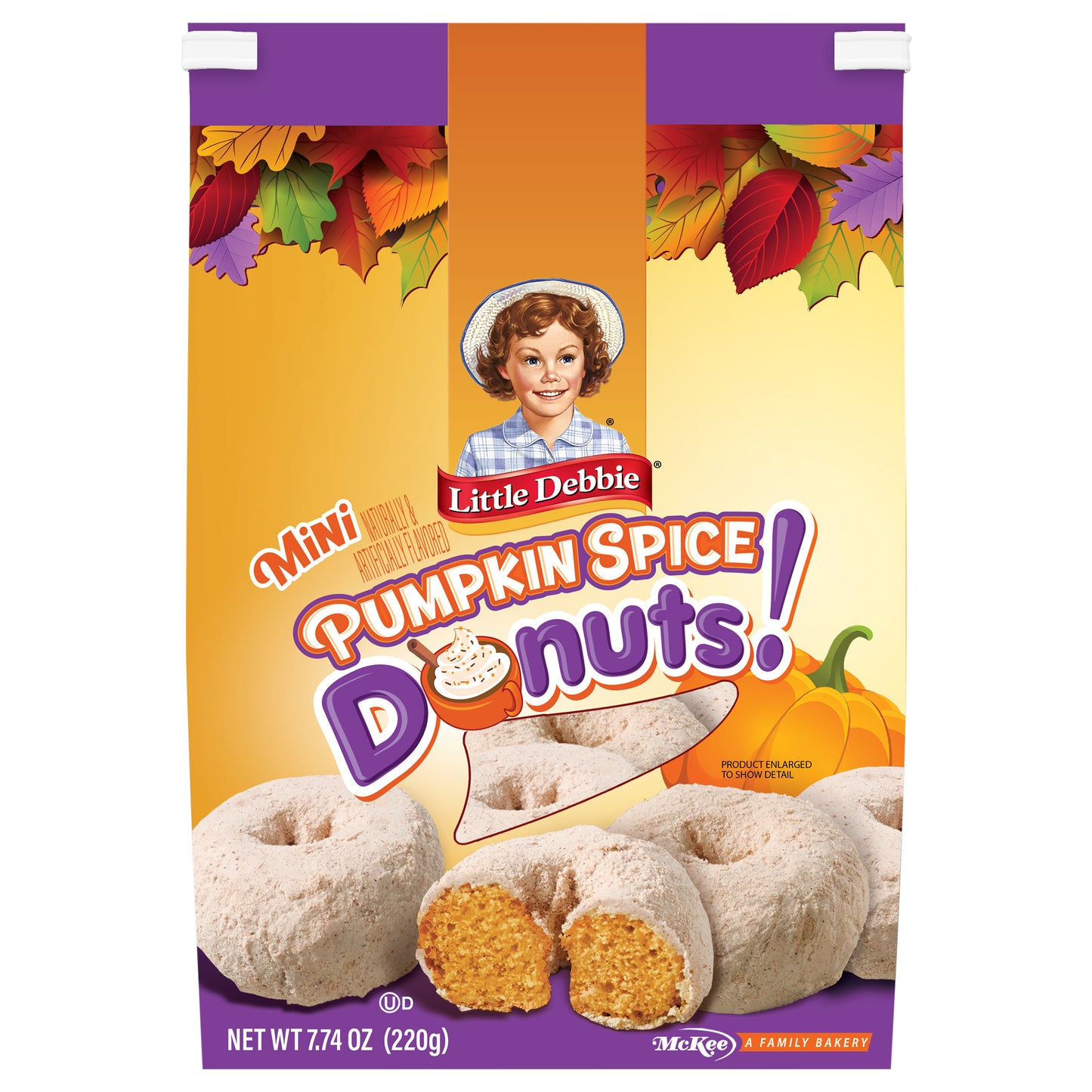 Snack Cakes, Little Debbie Family Pack Pumpkin Spice Mini Donuts (bagged)