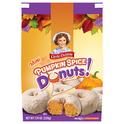 Snack Cakes, Little Debbie Family Pack Pumpkin Spice Mini Donuts (bagged)