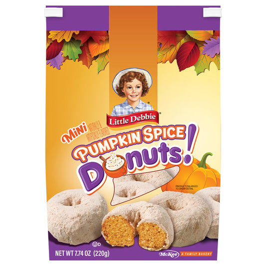 Snack Cakes, Little Debbie Family Pack Pumpkin Spice Mini Donuts (bagged)