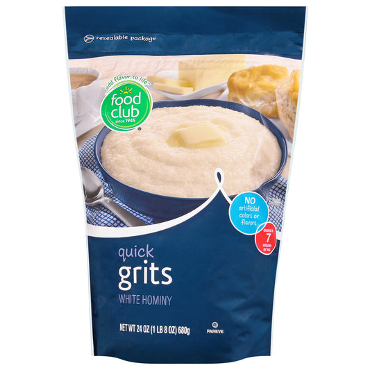 Food Club White Hominy Quick Grits 24 oz