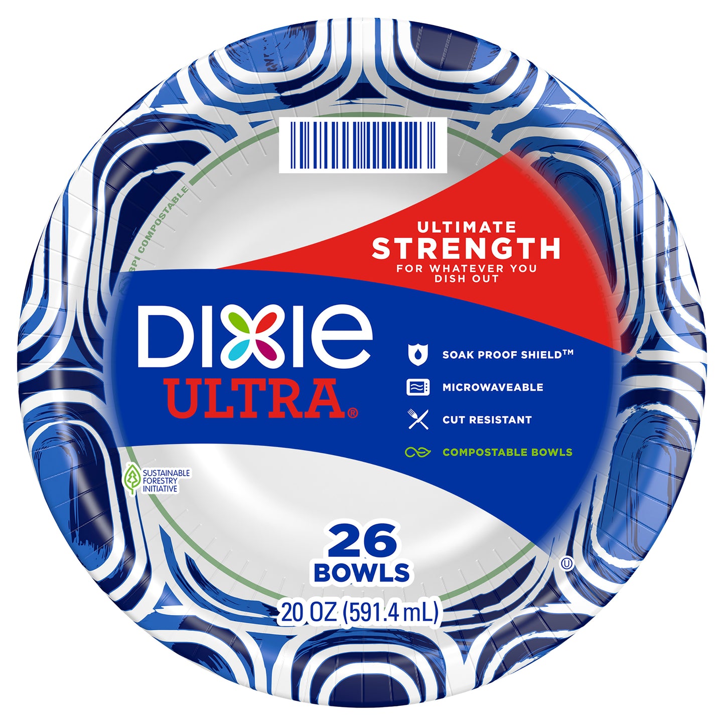 DIXIE ULTRA® COMPOSTABLE 20 OUNCE BOWLS, 26 COUNT