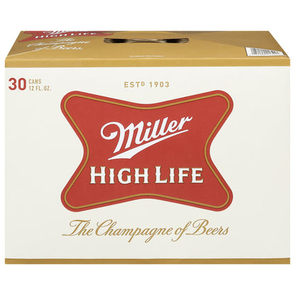 Miller High Life Beer 30 - 12 fl oz Cans