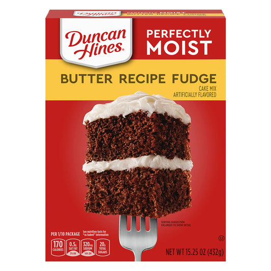 Duncan Hines Perfectly Moist Butter Recipe Fudge Cake Mix, 15.25 OZ