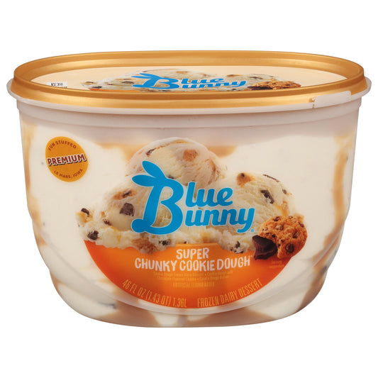 Blue Bunny Super Chunky Cookie Dough Frozen Dessert, 46 fl oz