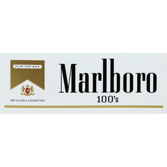 Marlboro Cigarettes 200 ea - FLIP-TOP BOX 100's Gold