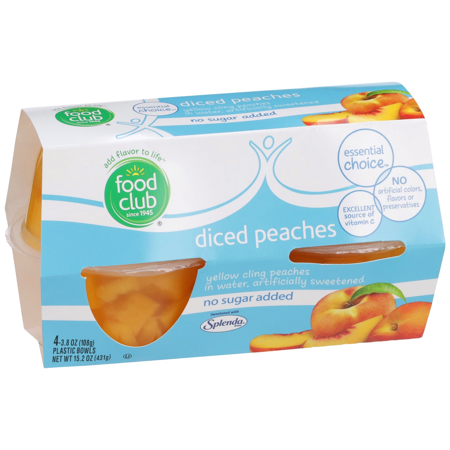 No Sugar Added Yellow Cling Diced Peaches In Water