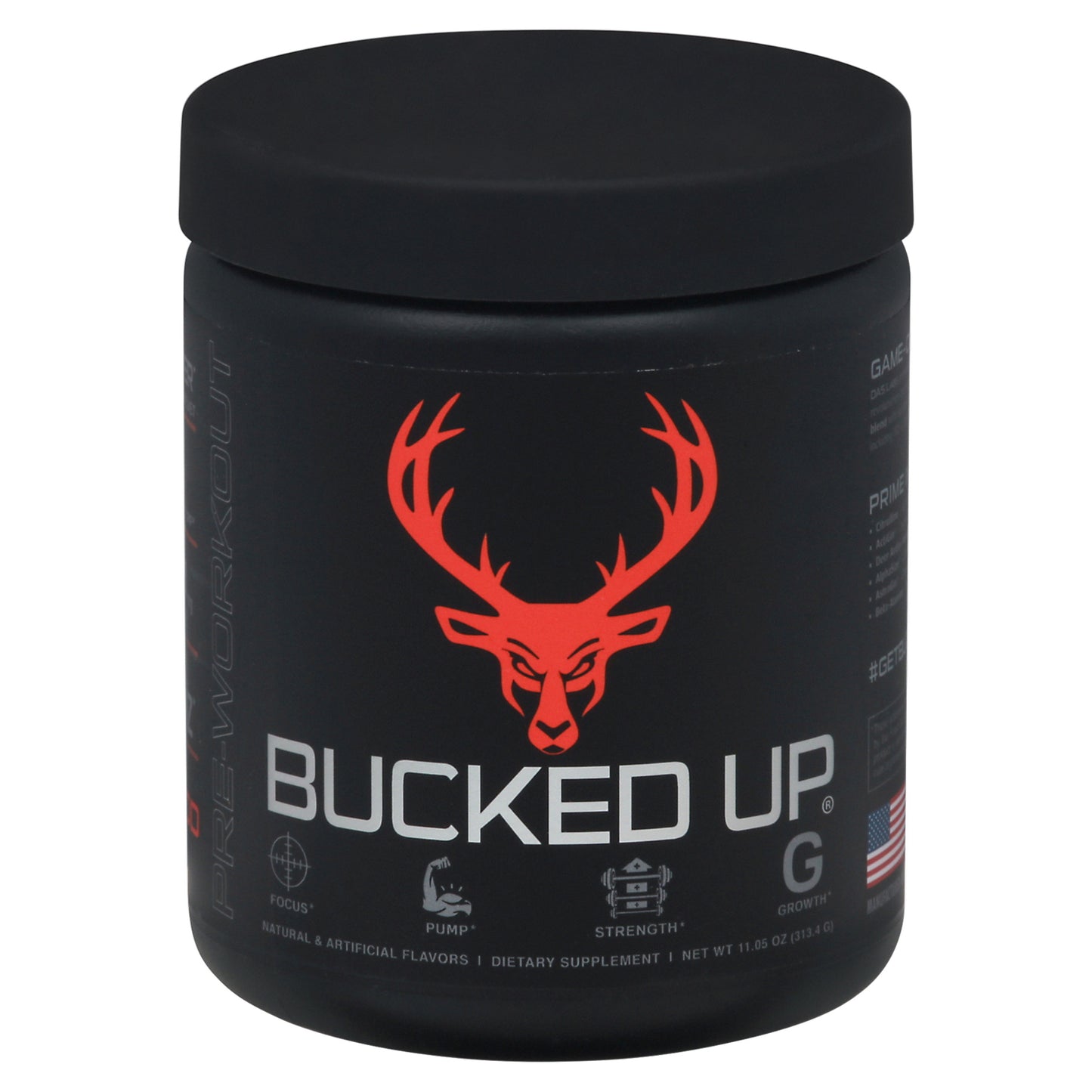 Bucked Up Red Raspberry Flavor Pre-Workout Supplement 11.05 oz