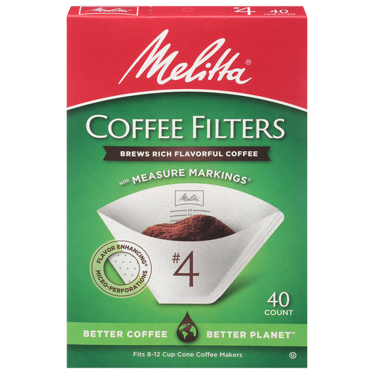 Melitta No. 4 Coffee Filters 40 ea