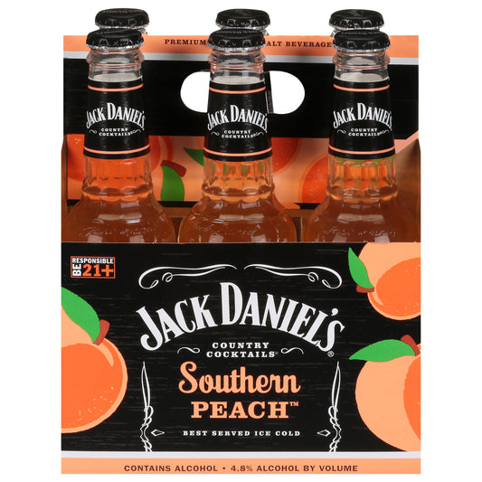 Jack Daniel's Southern Peach Country Cocktails 6 - 10 fl oz Bottles