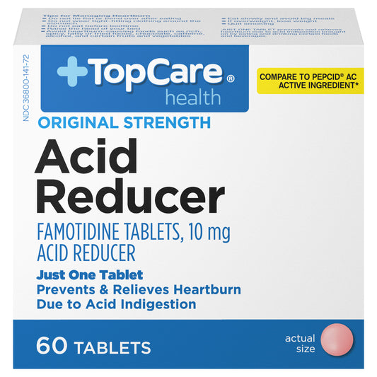 TopCare Health 10 mg Original Strength Acid Reducer 60 Tablets