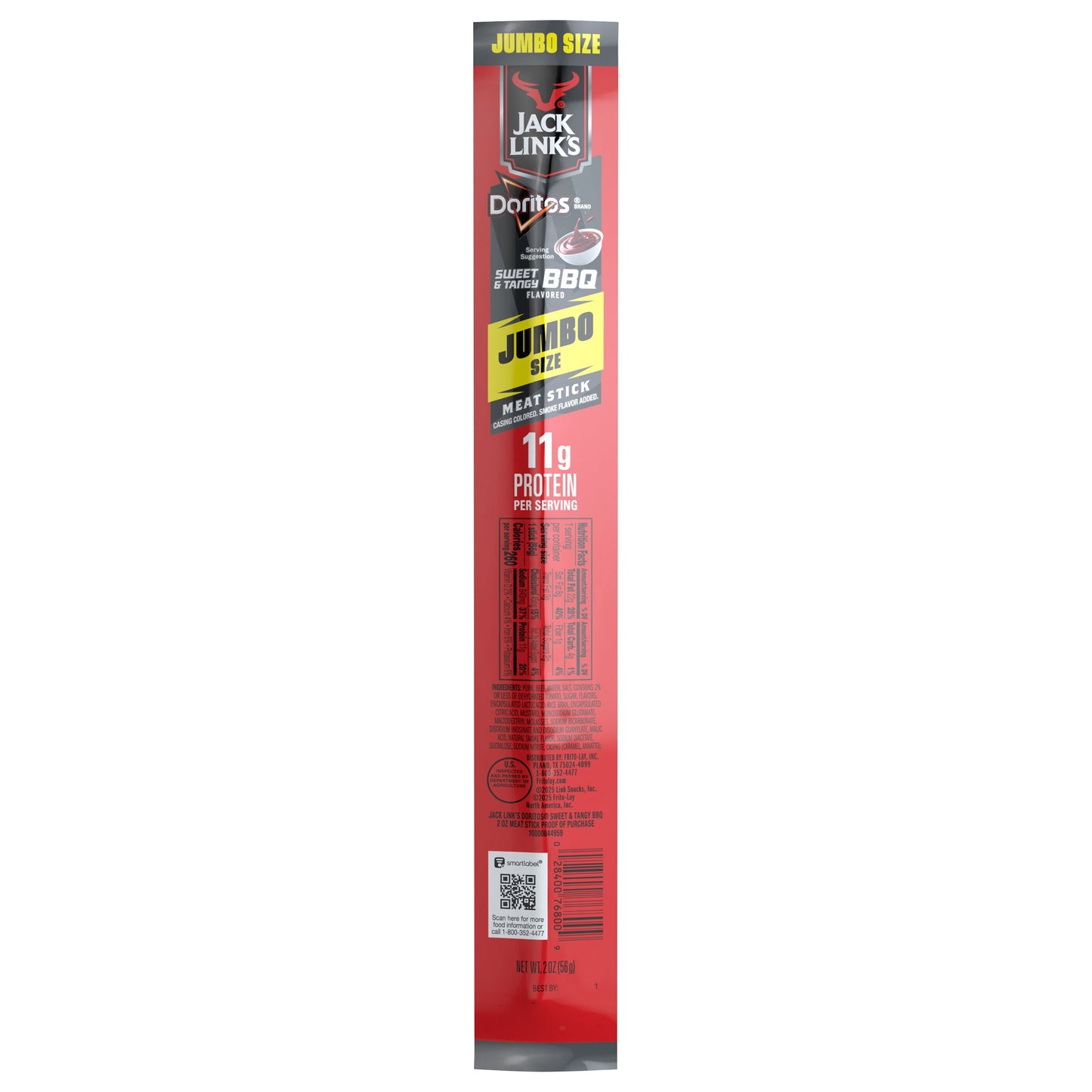 Jack Link's Beef Jerky Doritos Sweet & Tangy BBQ Flavored 2 Oz