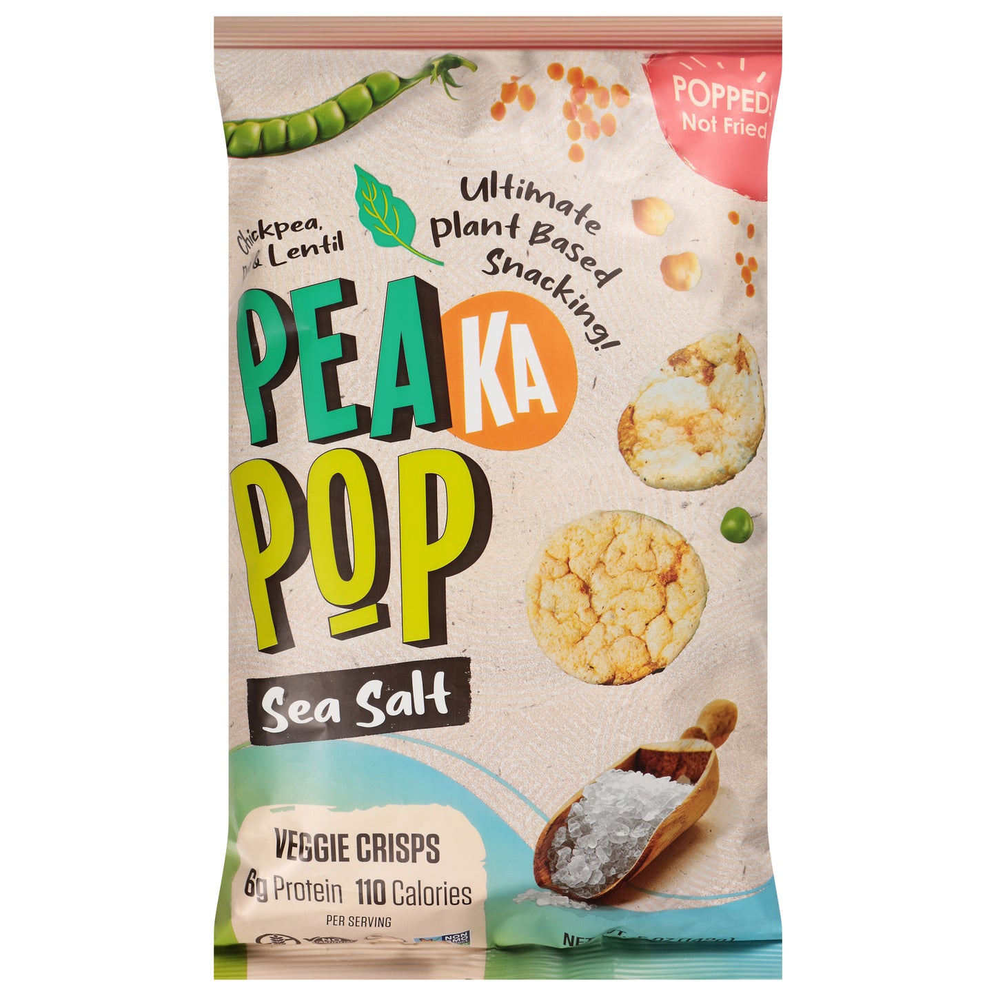 PeaKaPop Sea Salt Veggie Crisps 5 oz