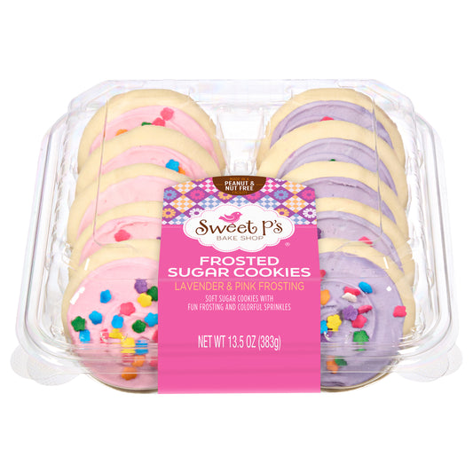 Sweet P's Bake Shop Frosted Lavender & Pink Frosting Sugar Cookies 13.5 oz