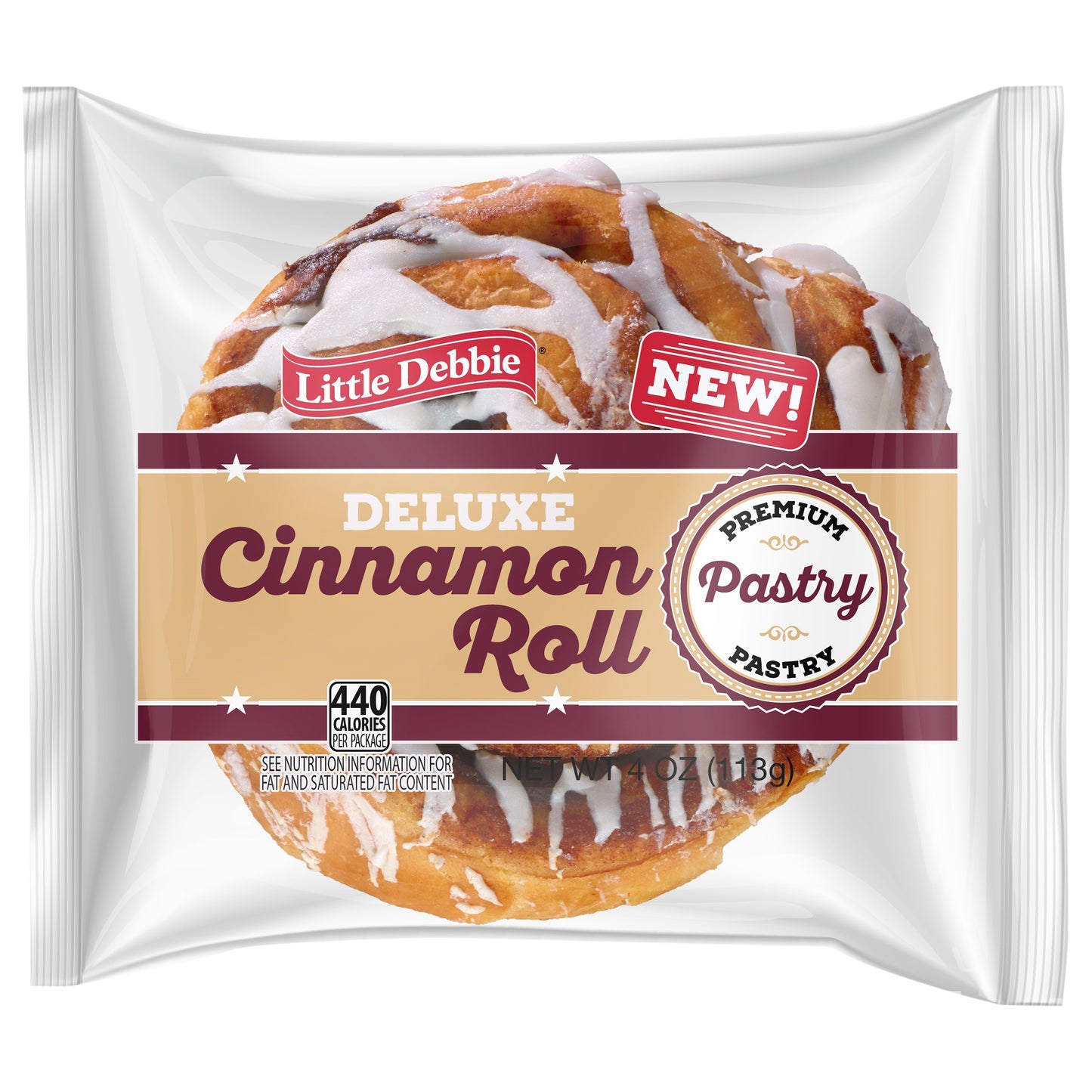 Snack Cake, Little Debbie Deluxe Cinnamon Roll
