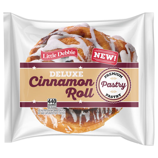 Snack Cake, Little Debbie Deluxe Cinnamon Roll