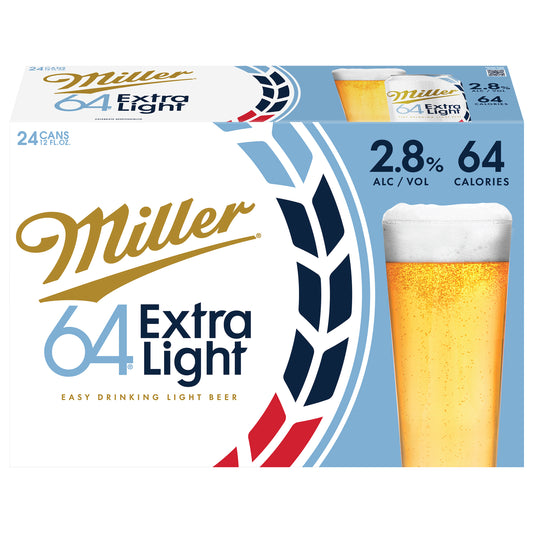 Miller64 Extra Light Low Calorie Beer 24PK