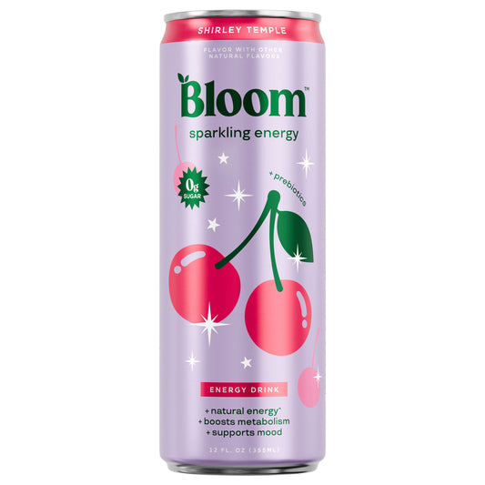 Bloom Shirley Temple Sparkling Energy Drink, 12 fl oz can