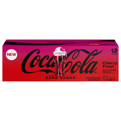 Coca-Cola Zero Sugar Cherry Float Fridge Pack Cans, 12 fl oz, 12 Pack