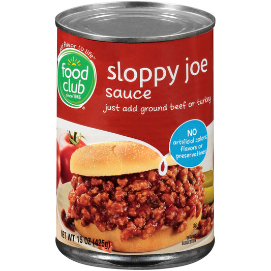Food Club Sloppy Joe Sauce 15 oz