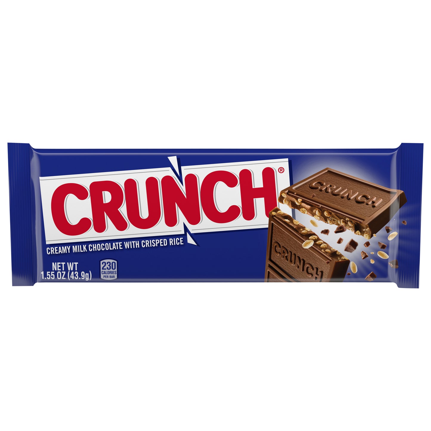 CRUNCH Milk Chocolate and Crisped Rice Full Size Candy Bar