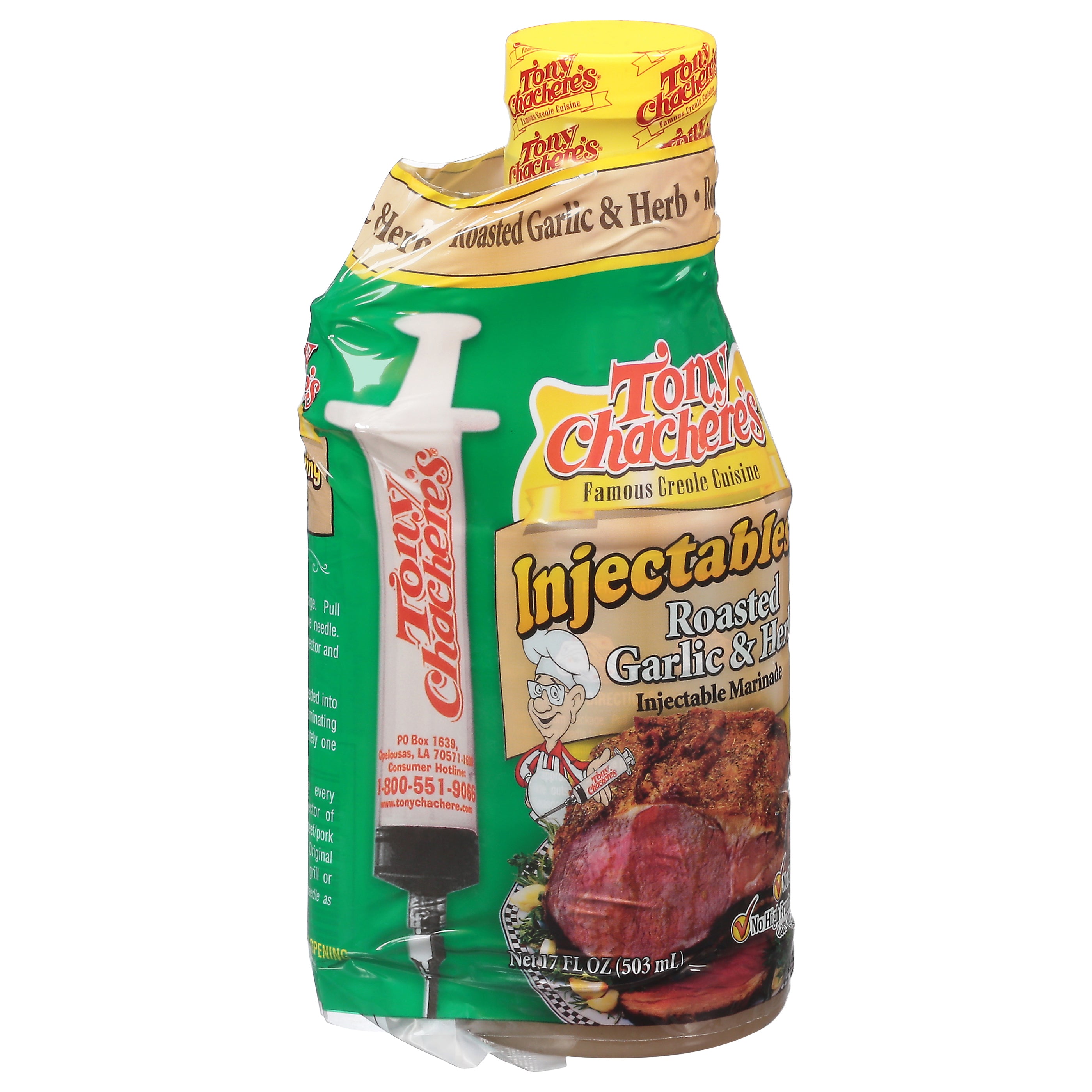 Tony Chachere's Roasted Garlic & Herb Injectable Marinade 17 fl oz ...