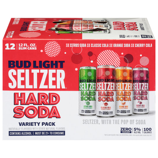 Bud Light Seltzer Hard Soda Variety Pack 12x12 oz Can Sleek Pack CARRIER